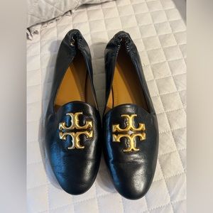 Black slip-on Tory Burch flats